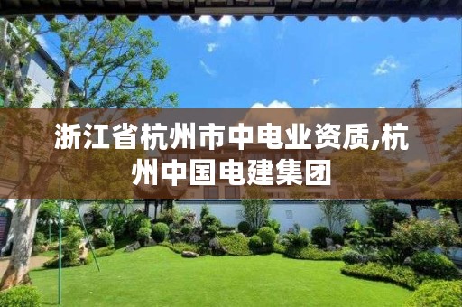 浙江省杭州市中电业资质,杭州中国电建集团