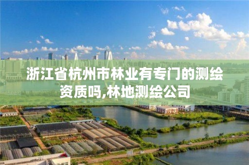 浙江省杭州市林业有专门的测绘资质吗,林地测绘公司