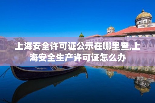上海安全许可证公示在哪里查,上海安全生产许可证怎么办