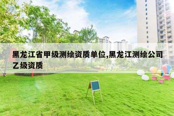 黑龙江省甲级测绘资质单位,黑龙江测绘公司乙级资质