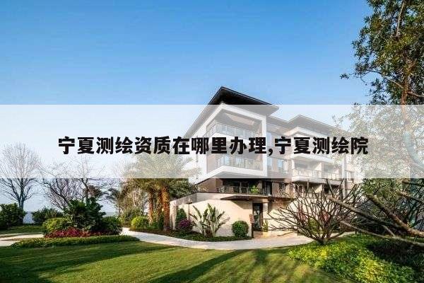 宁夏测绘资质在哪里办理,宁夏测绘院