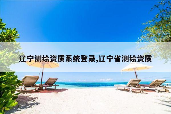 辽宁测绘资质系统登录,辽宁省测绘资质