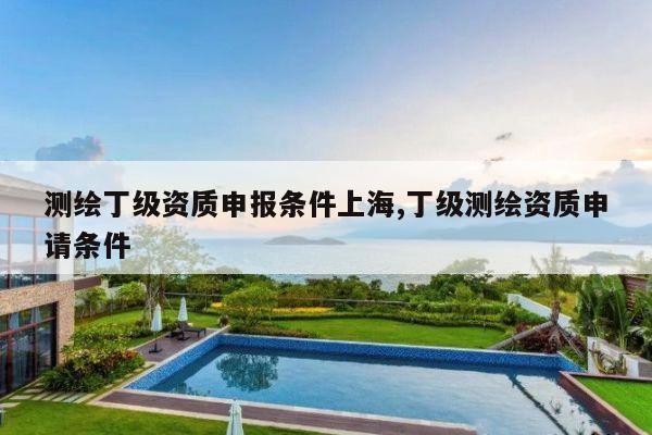 测绘丁级资质申报条件上海,丁级测绘资质申请条件