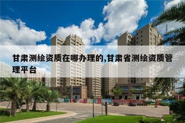 甘肃测绘资质在哪办理的,甘肃省测绘资质管理平台