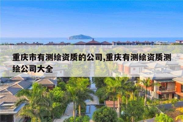 重庆市有测绘资质的公司,重庆有测绘资质测绘公司大全