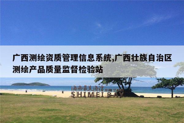 广西测绘资质管理信息系统,广西壮族自治区测绘产品质量监督检验站