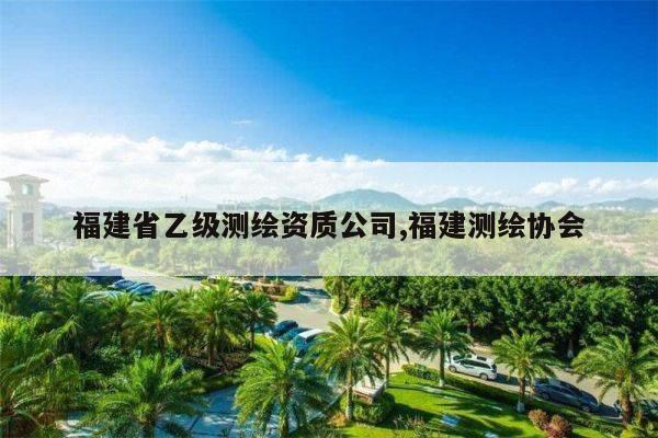 福建省乙级测绘资质公司,福建测绘协会