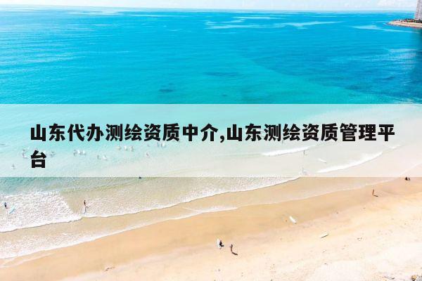 山东代办测绘资质中介,山东测绘资质管理平台