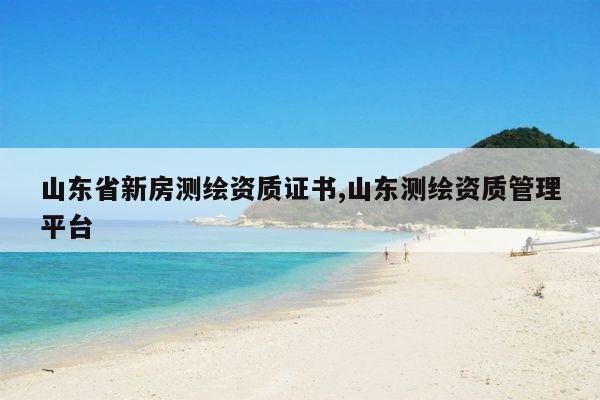 山东省新房测绘资质证书,山东测绘资质管理平台