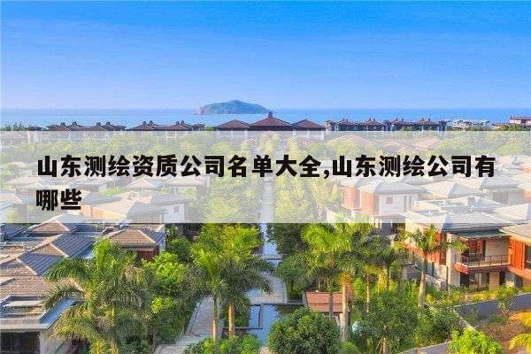 山东测绘资质公司名单大全,山东测绘公司有哪些