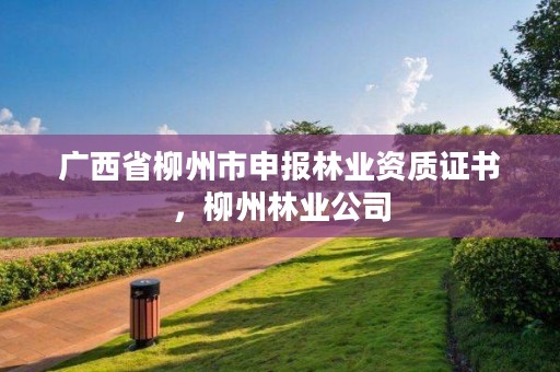广西省柳州市申报林业资质证书，柳州林业公司