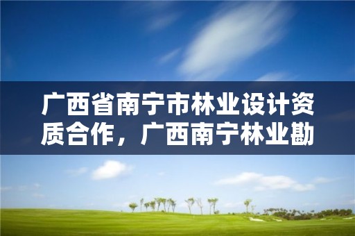 广西省南宁市林业设计资质合作，广西南宁林业勘测设计院有限公司