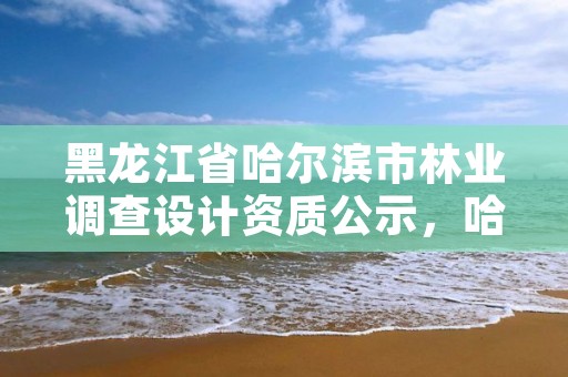 黑龙江省哈尔滨市林业调查设计资质公示，哈尔滨林业调查规划有限公司