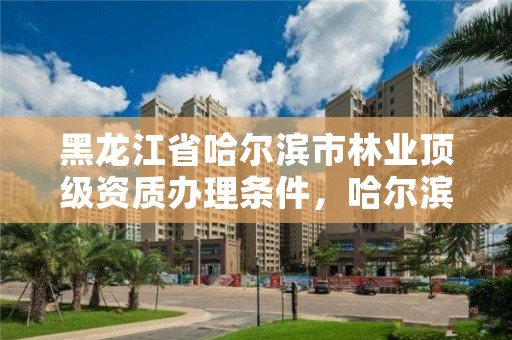 黑龙江省哈尔滨市林业顶级资质办理条件,哈尔滨有几个林业局