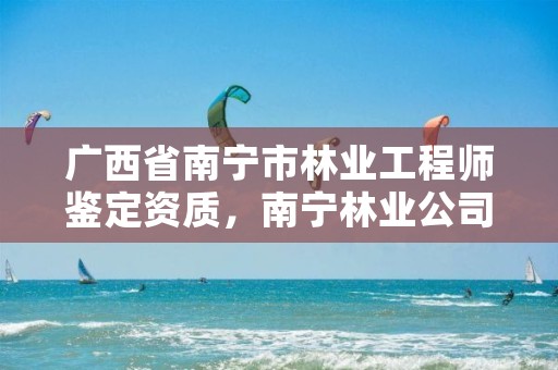 广西省南宁市林业工程师鉴定资质，南宁林业公司