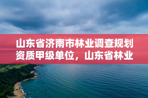 山东省济南市林业调查规划资质甲级单位,山东省林业调查规划院