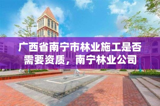 广西省南宁市林业施工是否需要资质，南宁林业公司