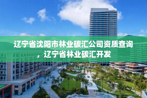 辽宁省沈阳市林业碳汇公司资质查询,辽宁省林业碳汇开发
