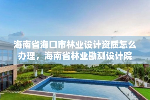 海南省海口市林业设计资质怎么办理,海南省林业勘测设计院