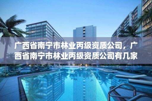 广西省南宁市林业丙级资质公司，广西省南宁市林业丙级资质公司有几家