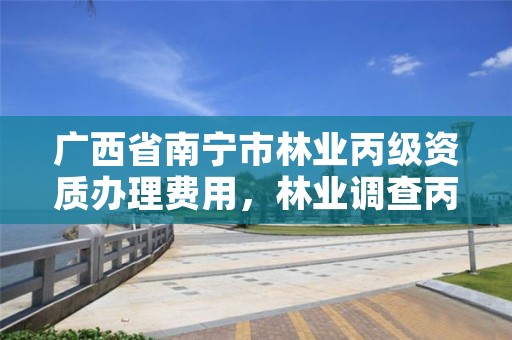 广西省南宁市林业丙级资质办理费用，林业调查丙级资质转让
