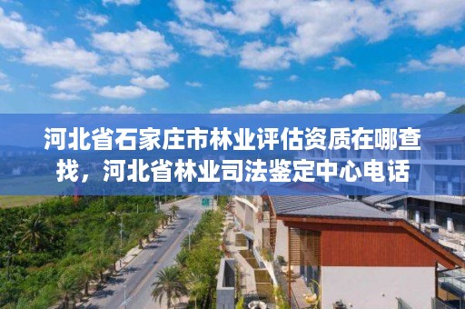 河北省石家庄市林业评估资质在哪查找，河北省林业司法鉴定中心电话