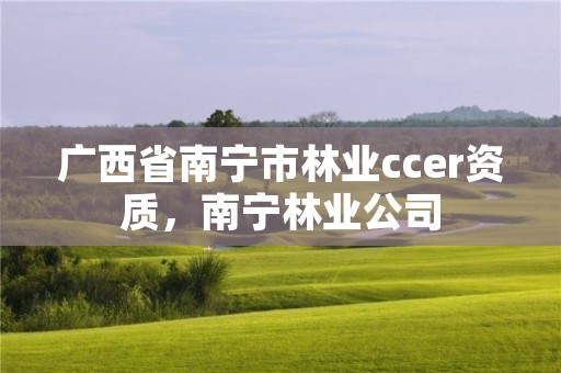 广西省南宁市林业ccer资质，南宁林业公司