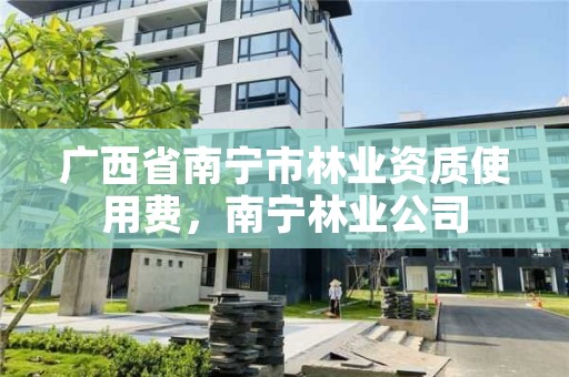 广西省南宁市林业资质使用费，南宁林业公司