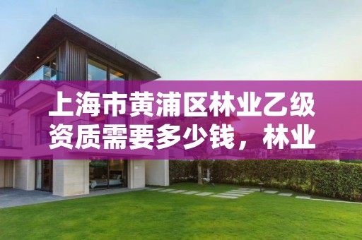 上海市黄浦区林业乙级资质需要多少钱，林业工程行业资质