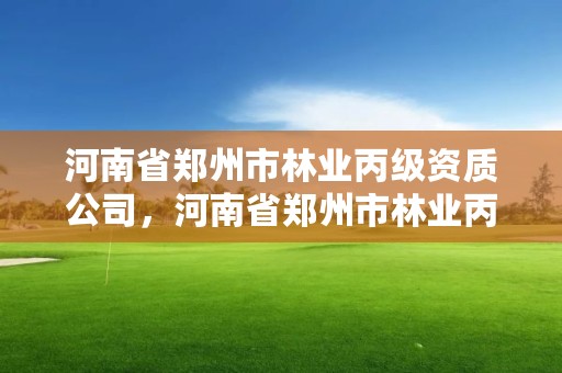 河南省郑州市林业丙级资质公司,河南省郑州市林业丙级资质公司有几家