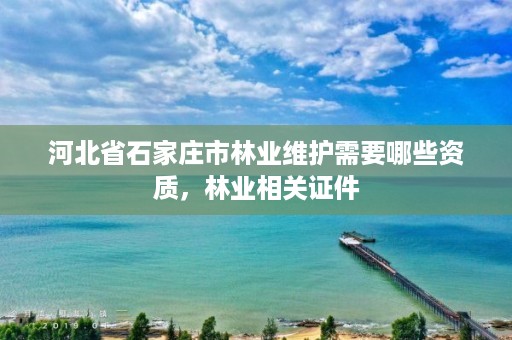 河北省石家庄市林业维护需要哪些资质,林业相关证件