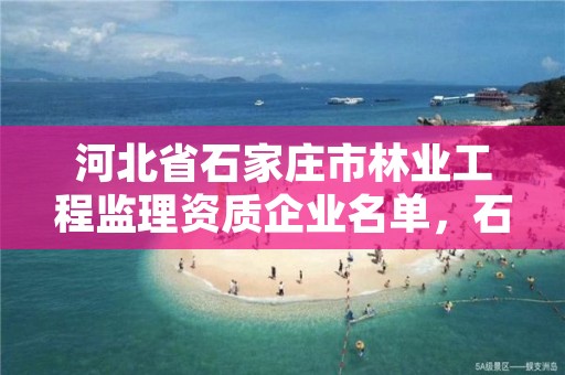 河北省石家庄市林业工程监理资质企业名单,石家庄监理单位有哪些