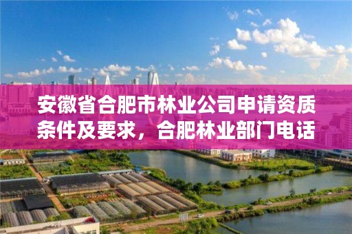 安徽省合肥市林业公司申请资质条件及要求，合肥林业部门电话