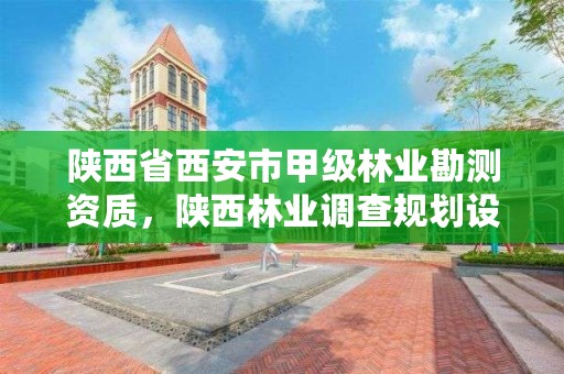 陕西省西安市甲级林业勘测资质,陕西林业调查规划设计资质