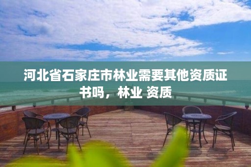 河北省石家庄市林业需要其他资质证书吗,林业 资质
