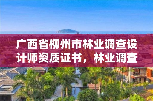 广西省柳州市林业调查设计师资质证书，林业调查规划设计证书
