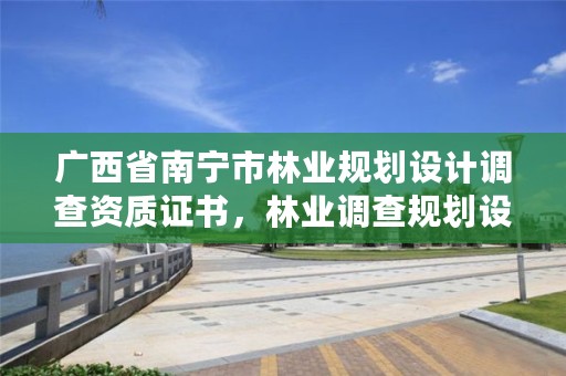 广西省南宁市林业规划设计调查资质证书，林业调查规划设计资质证书查询