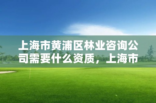 上海市黄浦区林业咨询公司需要什么资质，上海市黄浦区林业咨询公司需要什么资质证书