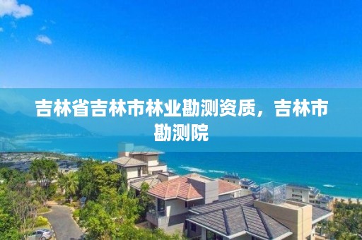 吉林省吉林市林业勘测资质,吉林市勘测院