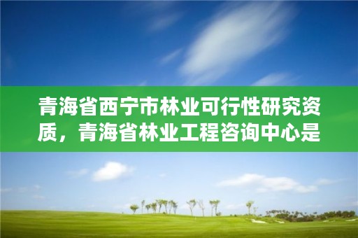 青海省西宁市林业可行性研究资质，青海省林业工程咨询中心是什么性质的单位