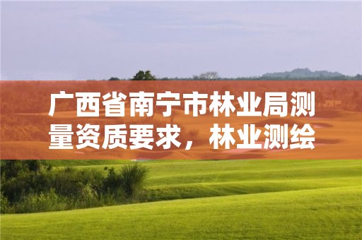 广西省南宁市林业局测量资质要求，林业测绘资质哪里办理