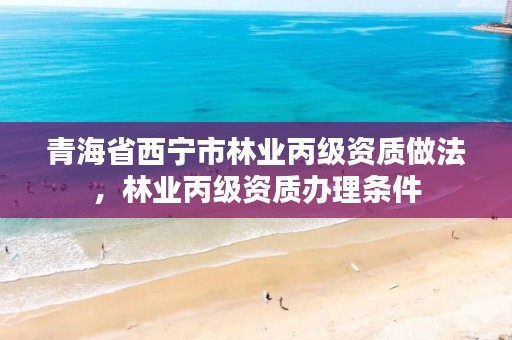青海省西宁市林业丙级资质做法，林业丙级资质办理条件
