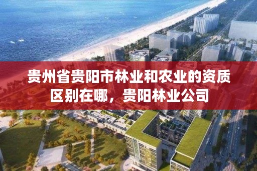 贵州省贵阳市林业和农业的资质区别在哪,贵阳林业公司