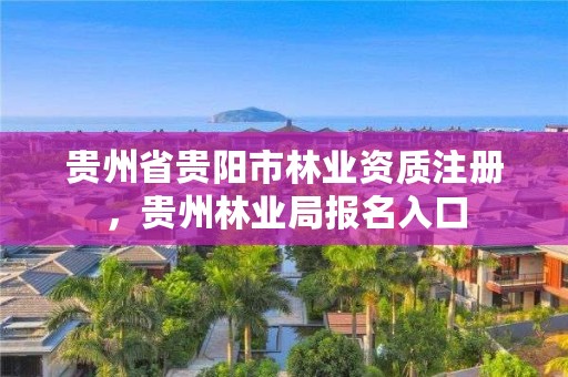 贵州省贵阳市林业资质注册，贵州林业局报名入口