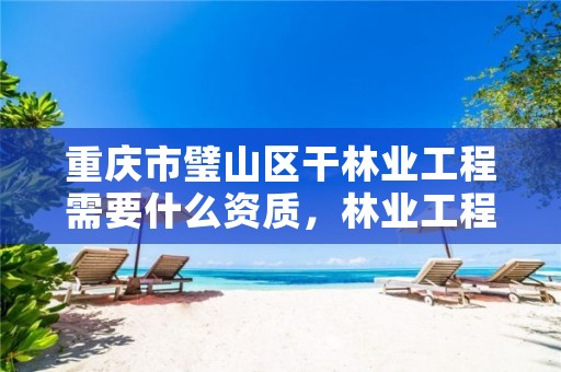 重庆市璧山区干林业工程需要什么资质,林业工程施工资质