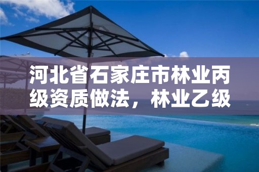 河北省石家庄市林业丙级资质做法,林业乙级资质