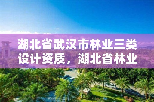 湖北省武汉市林业三类设计资质,湖北省林业勘察设计院是个好单位吗