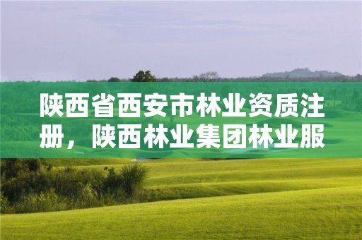 陕西省西安市林业资质注册，陕西林业集团林业服务有限公司