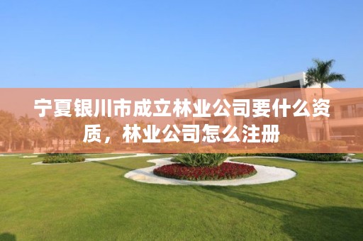 宁夏银川市成立林业公司要什么资质，林业公司怎么注册