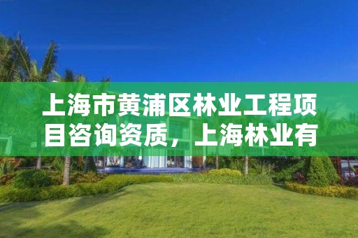 上海市黄浦区林业工程项目咨询资质，上海林业有限公司